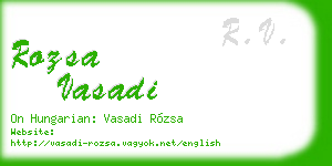 rozsa vasadi business card